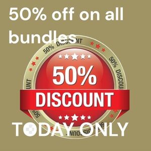 BUNDLE 2 or MORE ITEMS FOR A 50% OFF -LIMITED TIME ONLY